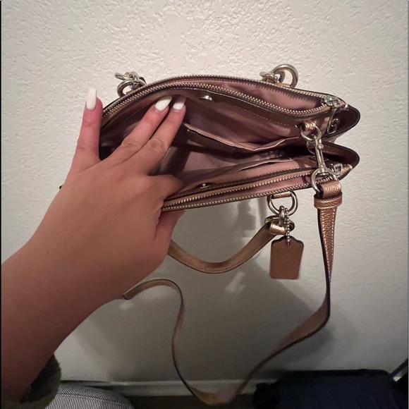 Authentic Coach Purse in Metallic Bronze - Picture 6 of 7